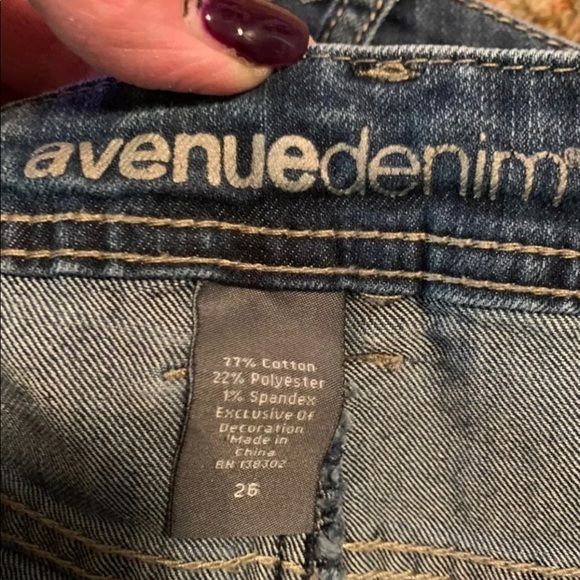 Excellent used condition Avenue denim jeans skirt size 26 - Picture 3 of 3